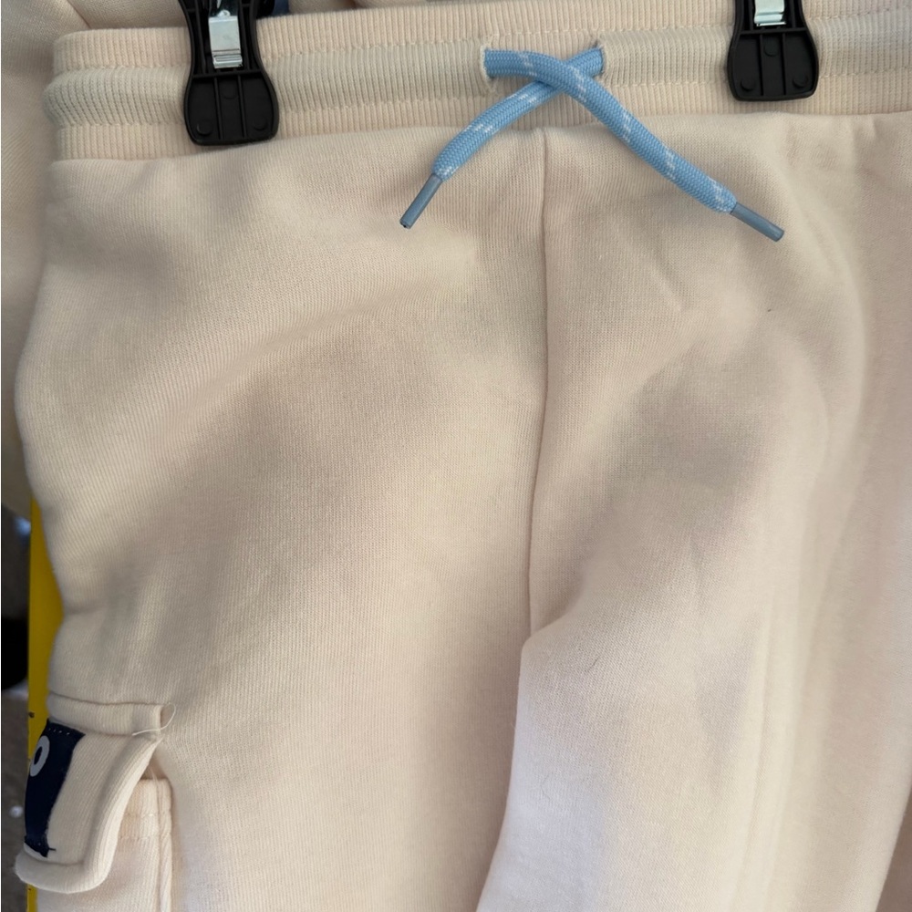 Kids Cream hoody sweatpants with Bluey